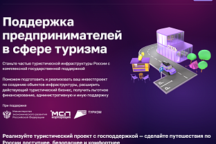 Новый сервис для поддержки предпринимателей в сфере туризма запустили на платформе Корпорации МСП